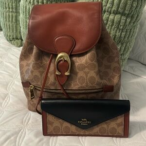 Evie Backpack In Signature Canvas with matching wallet